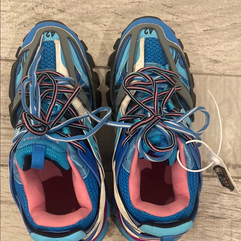 Balenciaga Blue and Pink Sneakers